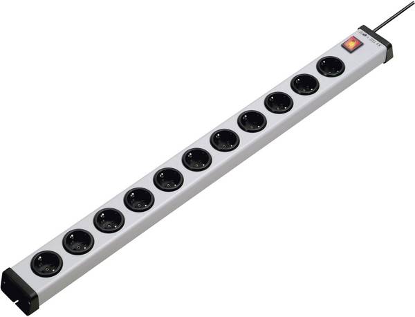 Ehmann 0201x00112301 Power strip (+ switch) 11x Grey PG connector 1 pc(s)