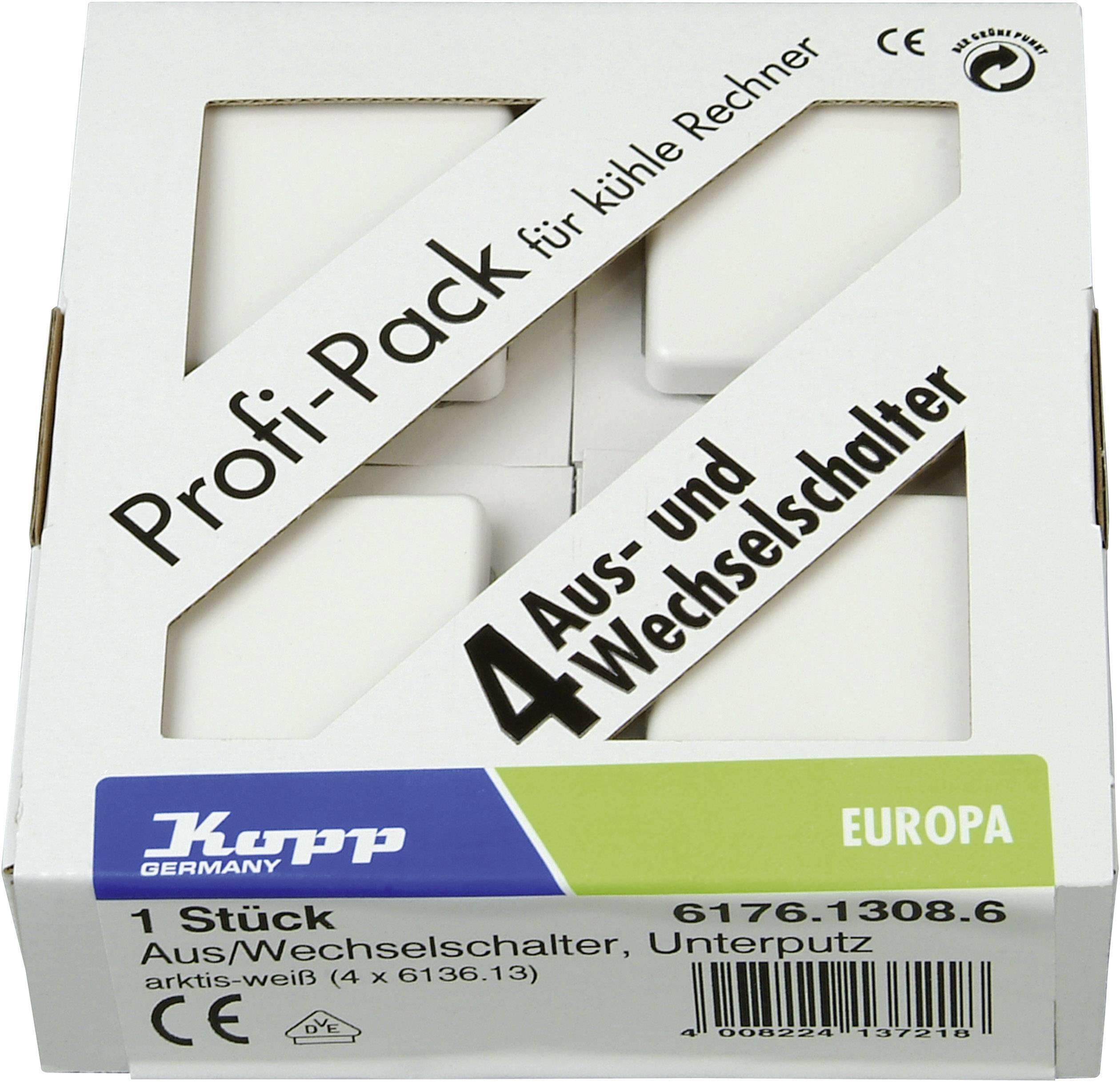 Image of Kopp Insert Toggle switch Europa Arctic white, Matt 617613086 1 pc(s)