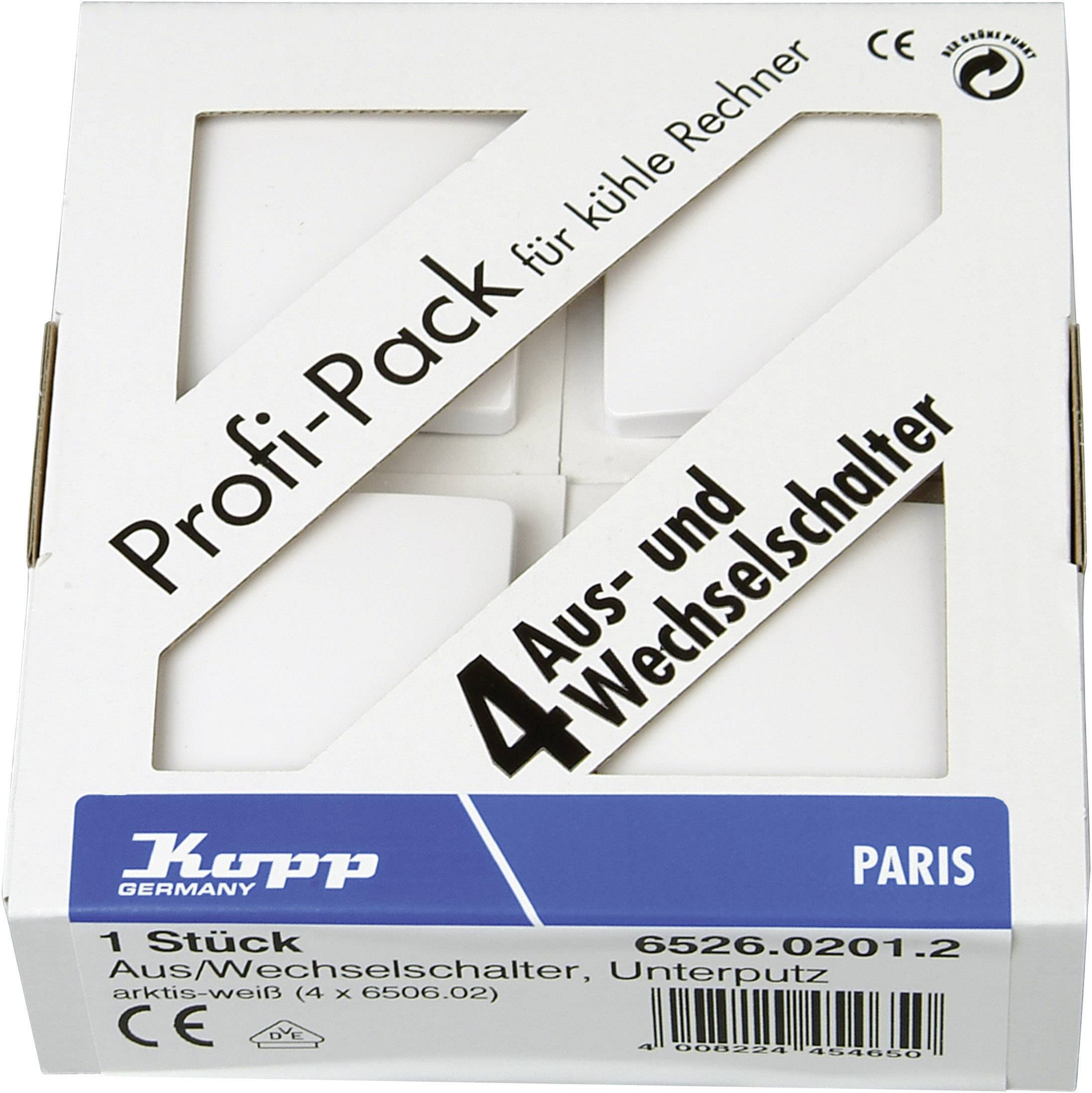Image of Kopp Insert Toggle switch Paris White 652602012 1 pc(s)