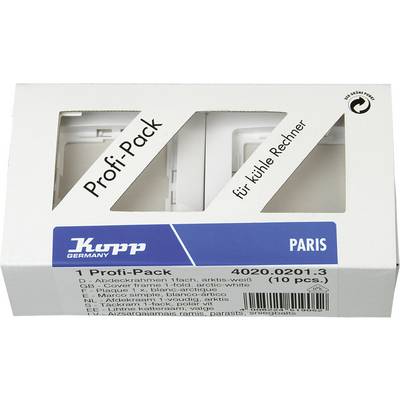 Packaging of a 'Kopp Professional Pack' socket adapter, 10 pieces, designed for use in cold environments, pictured.