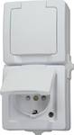 2-way safety socket vertically NAUTIC white
