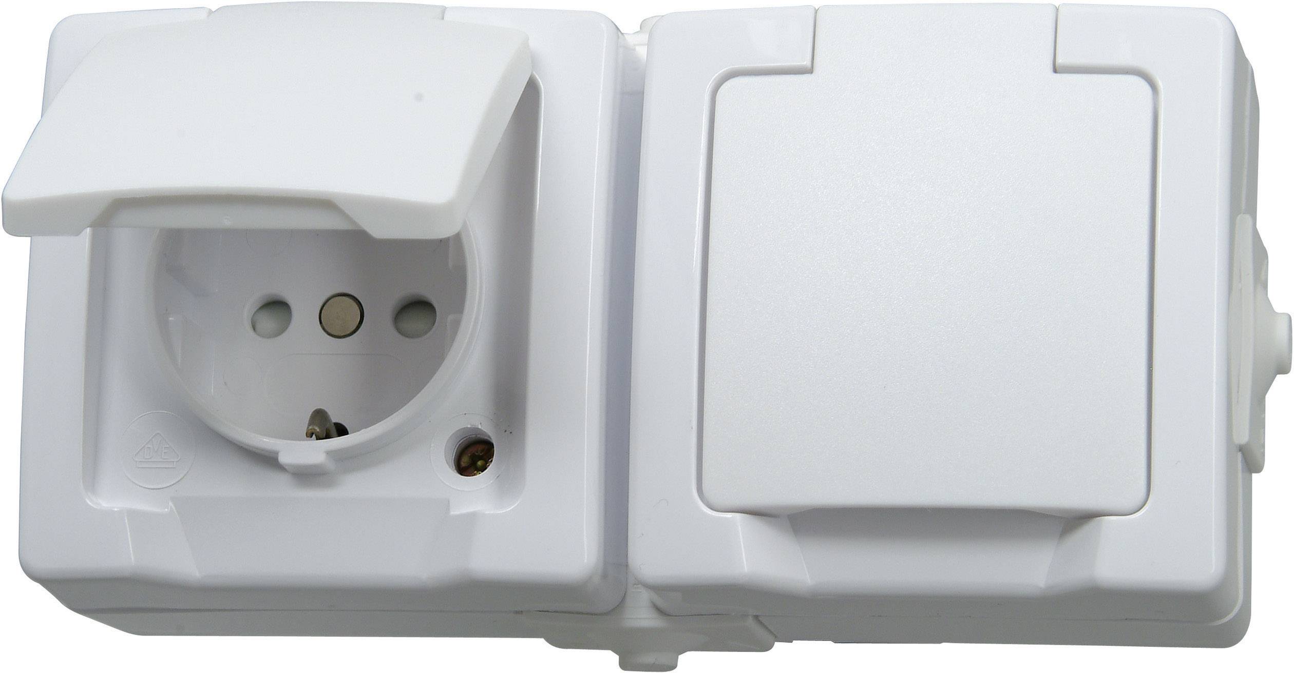 Kopp 137002003 Wet room switch product range Two gang socket White 1 pc(s)
