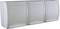 Three white wall switches side by side, suitable for interior electrical installations, with a minimalist, rounded form.
