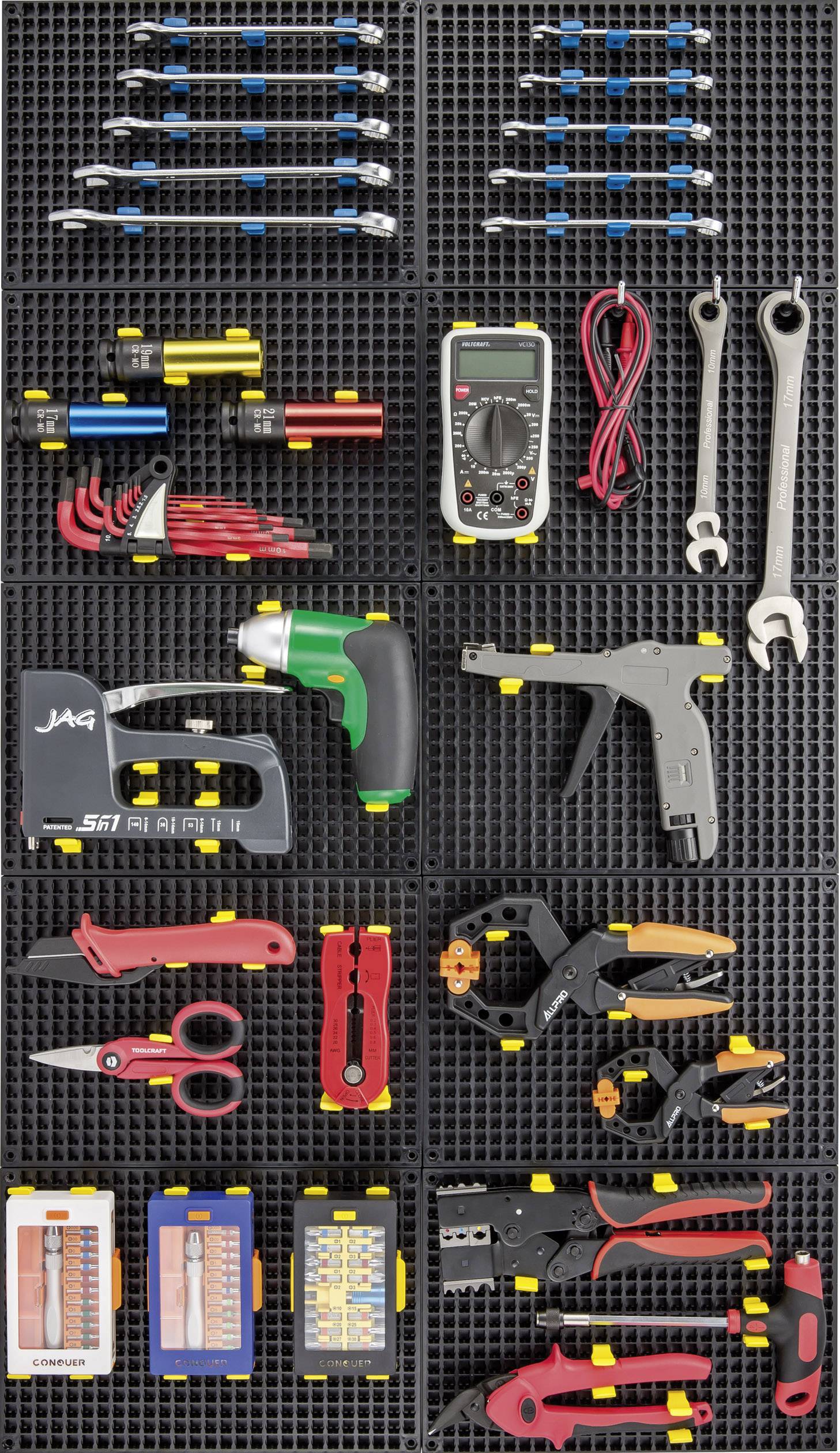 TOOLCRAFT 553943 Lochplatten-Set 2 piece. + 80-piece. Accessories (L x W) 194 mm x 278 mm 1 Set-8