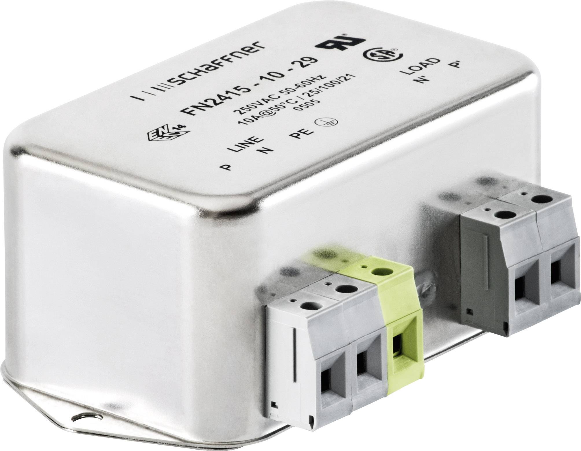 Schaffner FN2415-16-29 FN2415-16-29 EMI filter 250 V AC 16 A (L x W x H) 94 x 58 x 45.4 mm 1 pc(s)
