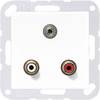 Jung Insert RCA, 3.5 mm mini jack AS 500, A 500, A creation, A plus Alpine white MAA1011WW 1 pc(s)