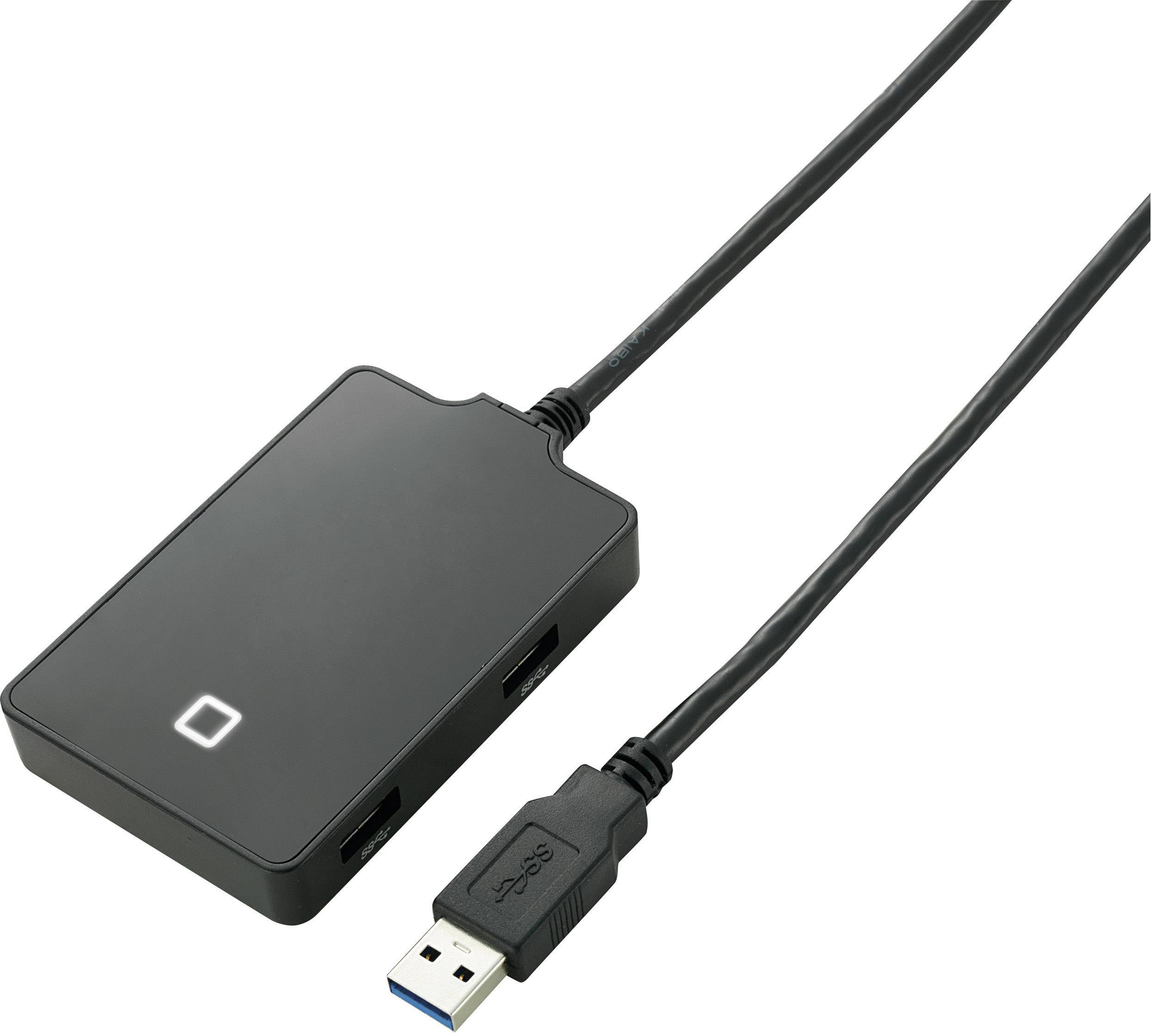 Renkforce 4 ports USB 3.2 1st Gen (USB 3.0) hub Black