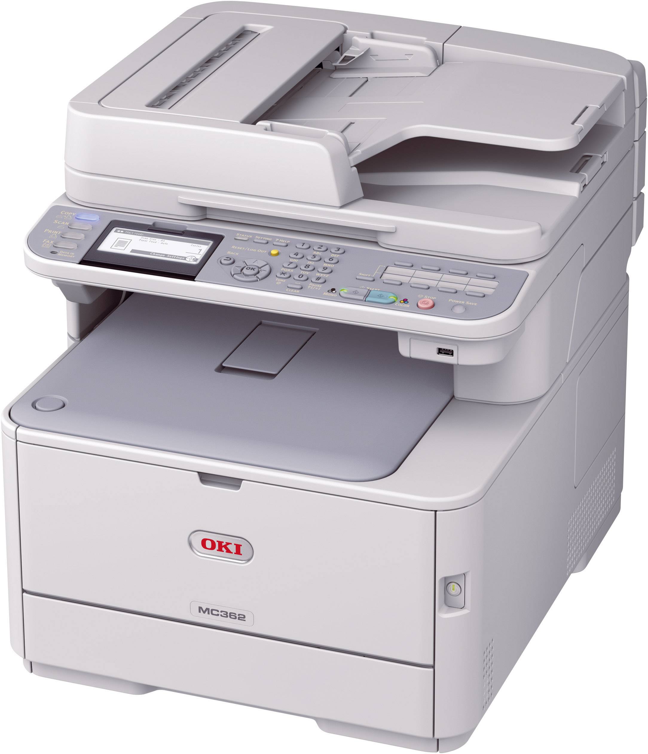 OKI MC 362 DN Multifunction printer A4 Printer, scanner, copier, fax LAN, Duplex, ADF-2