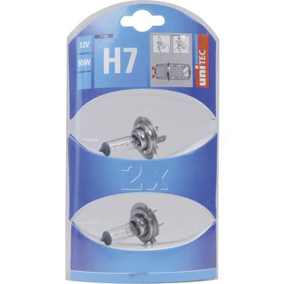 2 * Unitec Halogenlampe H7 12V 55W
