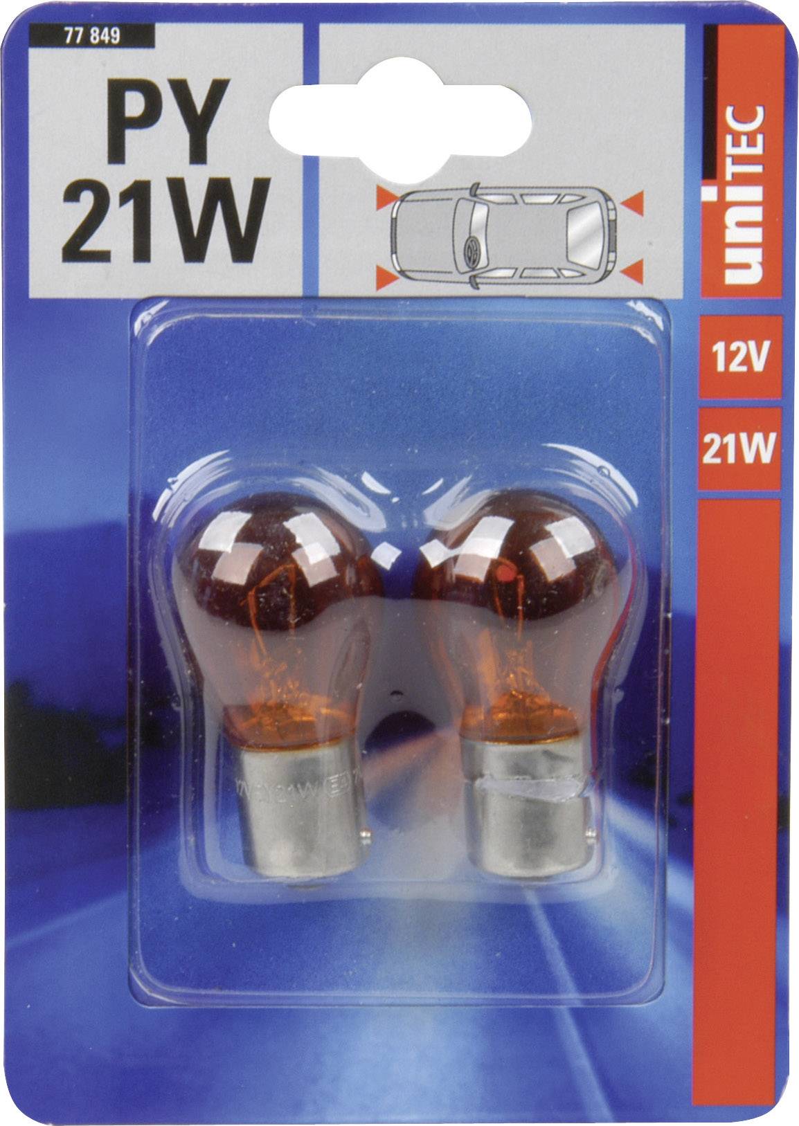 Unitec 77849 Indicator bulb Standard PY21W 21 W 12 V-1