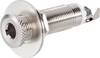 TRU COMPONENTS 1578957 6.35 mm audio jack Socket, horizontal mount Number of pins: 3 Stereo Silver 1 pc(s)