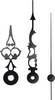 Clockhand set Antique finish Aluminium Black Round