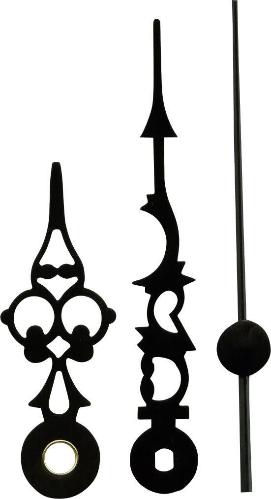 Clockhand set Antique finish Aluminium Black Slot