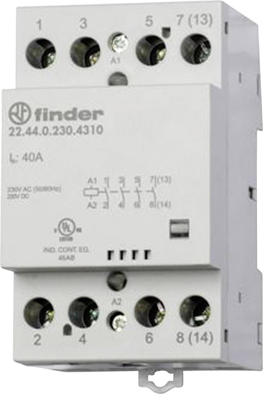 Finder 22.44.0.230.4310 Contactor 4 makers 230 V DC, 230 V AC 40 A 1 pc(s)