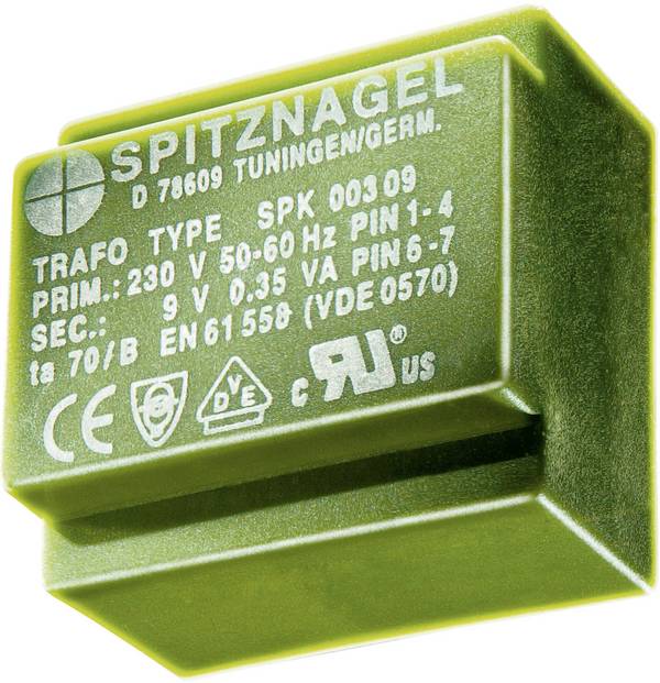 Spitznagel SPK 02215 PCB mount transformer 1 x 230 V 1 x 15 V AC 2.2 VA 147 mA