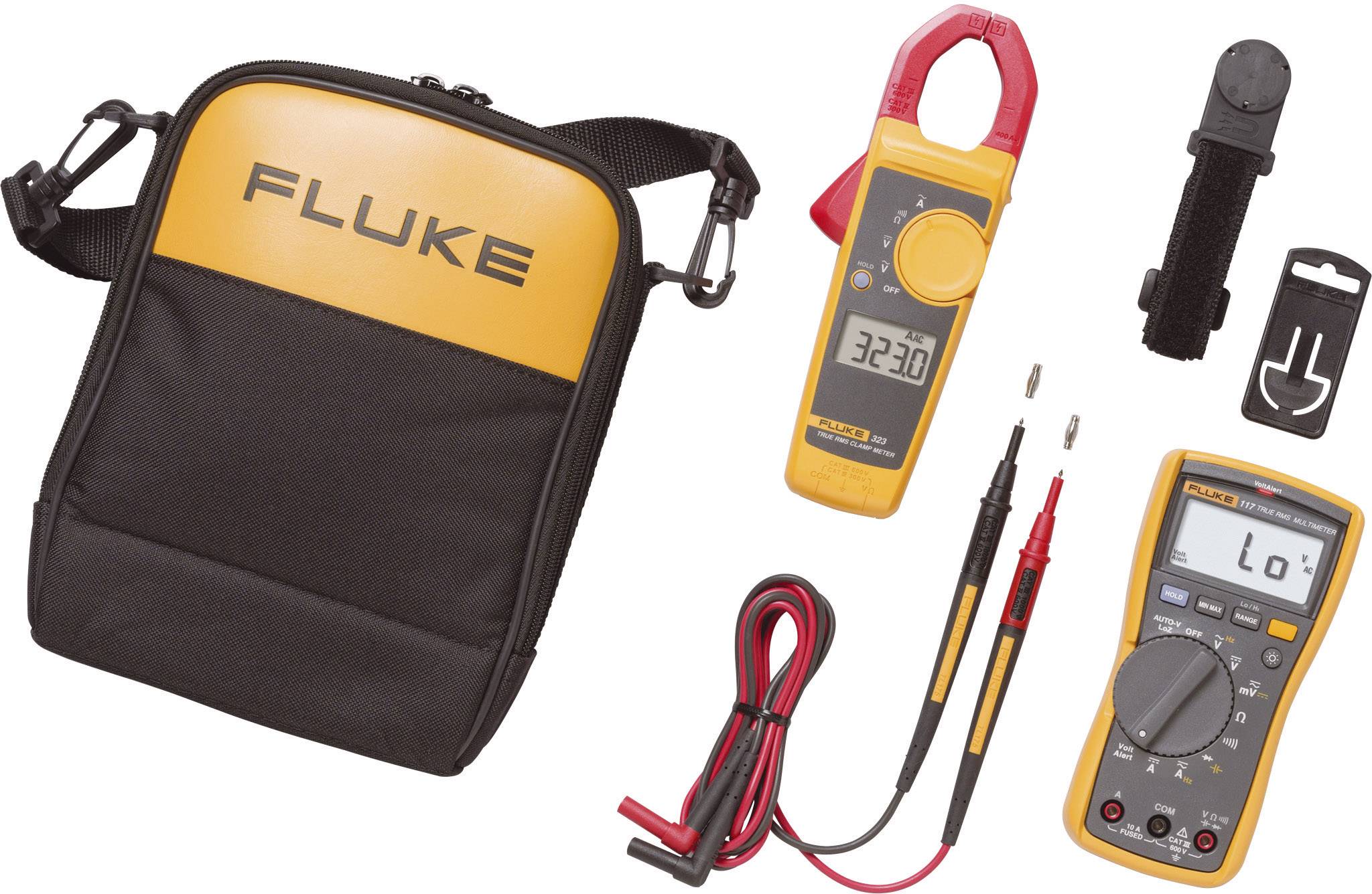 Fluke 117/323 Handheld multimeter, Clamp meter Digital CAT III 600 V Display (counts): 6000