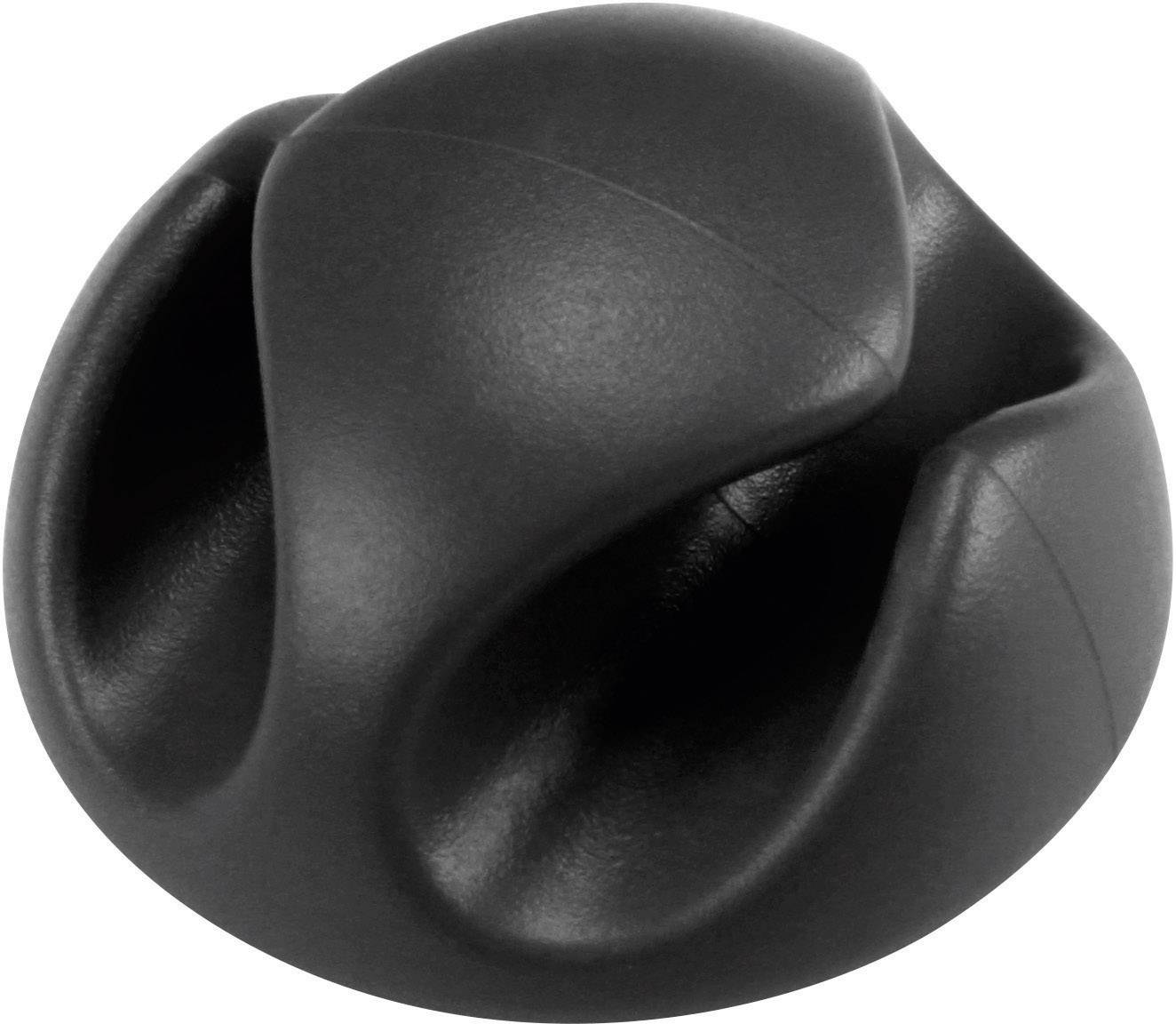 TRU COMPONENTS Cable mount Self-adhesive 558364 Bundle Ø range 8 mm (max) Black 6 pc(s)