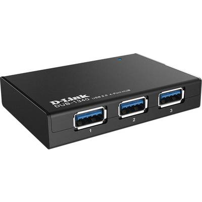 D-Link DUB-1340/E 4 ports USB 3.2 1st Gen (USB 3.0) hub  Black