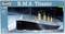Revell model kit of the R.M.S. Titanic at a scale of 1:1200. Packaging depicts an artistic representation of the ship at night.