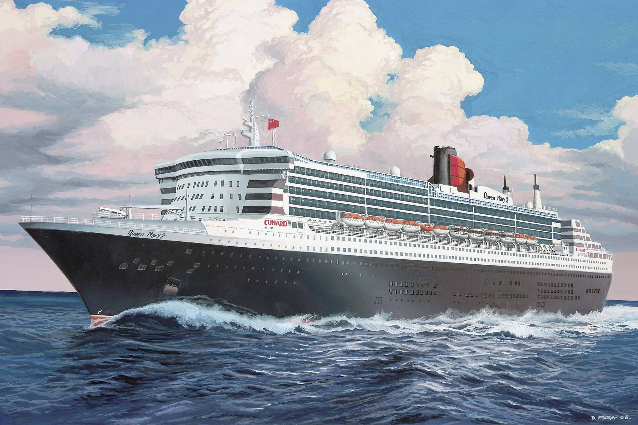 Revell 05808 Ocean liner Queen Mary 2 Watercraft assembly kit 1:1200-1