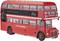 A red, double-decker London bus with route 38 to Victoria Station. It has an advertisement for the British Museum on its side.