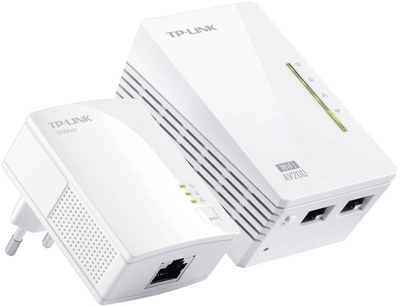 Адаптер tp-link tl-wpa2220kit 300mbps wireless av200 powerline extender starter kit, 200mbps powerline datarate, 2 10/100mbps f (6935364032234)