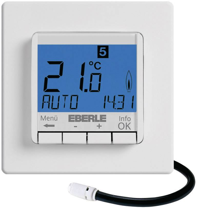 Eberle 527 8123 55 100 FIT-3F Indoor thermostat Flush mount 7 day mode Floor temperature control with sensor (F) 1 pc(s)