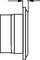 Technical drawing of a door profile with cross-section view. Shows the cladding and dimensions of the door components.
