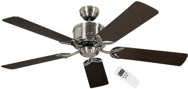 CasaFan Eco Elements Ceiling fan  23 W (Ø x H) 132 cm x 285 mm Chrome (brushed) incl. remote control