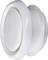 A round, white plastic ventilation outlet for wall or ceiling mounting in residential or work spaces.