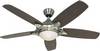 CasaFan Mercury Ceiling fan (Ø x H) 132 cm x 305 mm Wing colour: Walnut, Silver Case colour (details): Chrome (brushed)