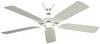 CasaFan Classic Royal 132 WE Ceiling fan 59 W (Ø x H) 132 cm x 230 mm White Light attachment option, Reversible blades, Exchangable blades, Winter-proof