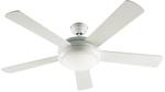 Ceiling fan titanium white finish with light