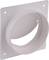 A white plastic ventilation valve with four mounting holes on a square plate.