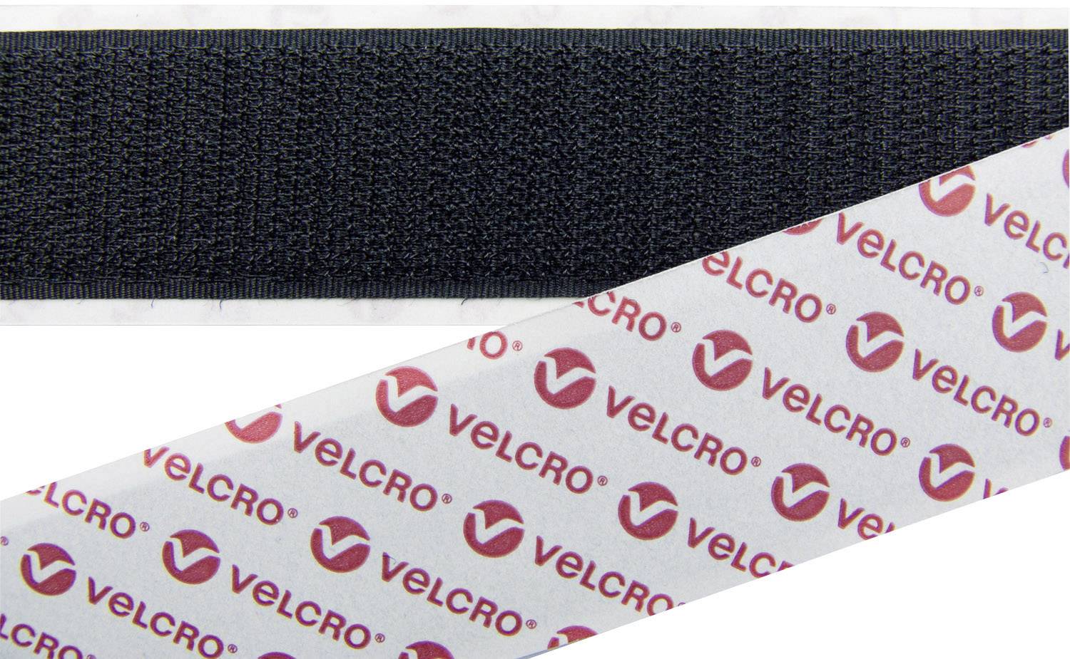 VELCRO® E08802033013025 Hook-and-loop strips stick-on Loop pad (L x W) 25000 mm x 20 mm Black 25 m