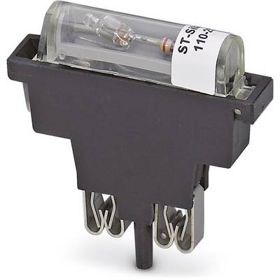 An electrical toggle switch with a transparent cover revealing its internal components, including a resistor and cable connections.