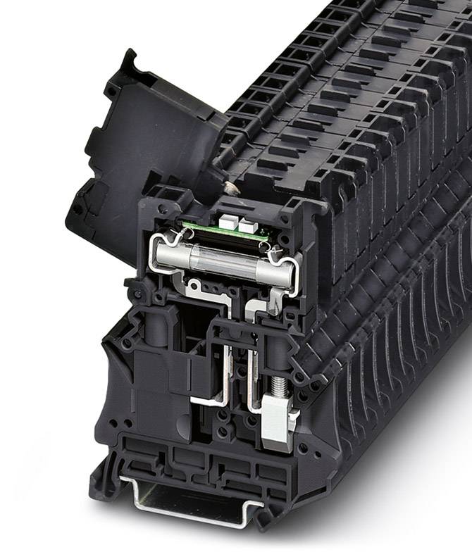 A cross-section of a car battery, revealing its complex internal structure with various cells and electrical components.