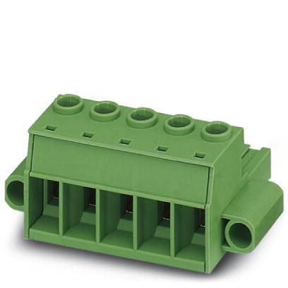 A green, multi-pole connector for electronic applications, with multiple connection options and robust design.
