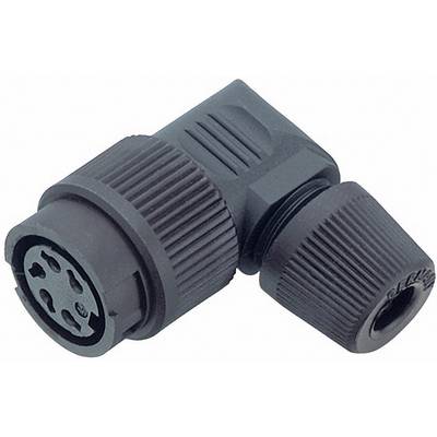 'A black angle sensor plug with a ribbed surface and multi-pole connection. Suitable for industrial applications.'