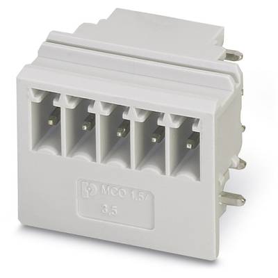 A white electrical plug connector with five terminals. Inscription: 'MCO 1.5/ 3.5'.