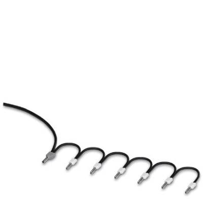 A black cable with six intricately knotted loops. It potentially symbolises complexity or confusion.