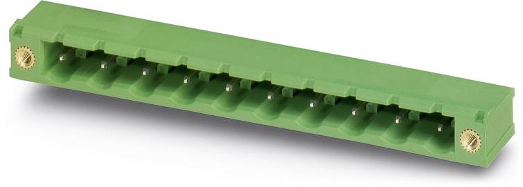 Green electrical multi-pin connector, used for connecting electronic components.