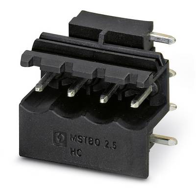 Black electrical connector with multiple metal pins, marked with 'MSTBO 2.5 HC'.