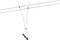 A silver roof antenna with four horizontal and two curved vertically connected rods, suitable for receiving radio signals.
