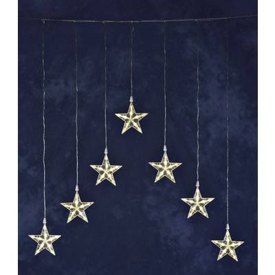 Konstsmide Curtain light (stars) Outside 24 V EEC: G (A - G) 35 LED (monochrome) Warm white (W x H) 75 cm x 116 cm-0