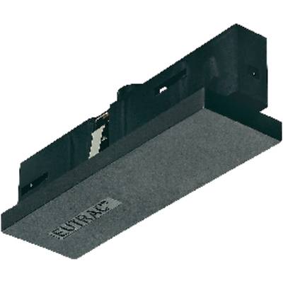 Rectangular, black card sensor by 'EURA' for access control, with a smooth surface and rectangular sensor element.