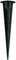 A black, elongated ground stake. Commonly used for securing landscape fabric or netting in the ground.