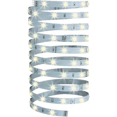 A long strip of LED lights wound in a spiral shape. The LEDs generate a bright, cool light.