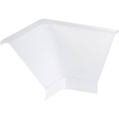 A rectangular, transparent plastic component with a slightly curved surface, potentially a cover element or corner protector.