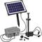 Solar-powered water pump with solar panel, control box, pump and accessories. Perfect for garden ponds or water fountains.